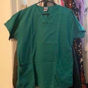 Cherokee Hunter Green Scrubs (top & bottom) Sz SM